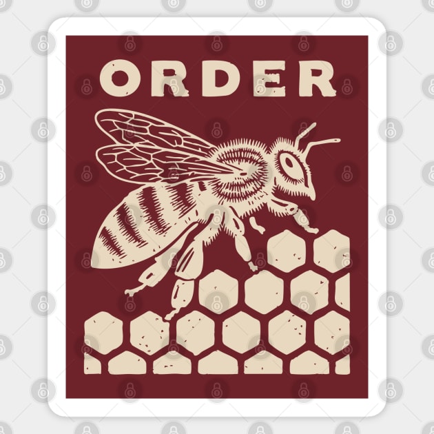 The Natural Order Bee and Honeycomb Graphic Sticker by TuncGK